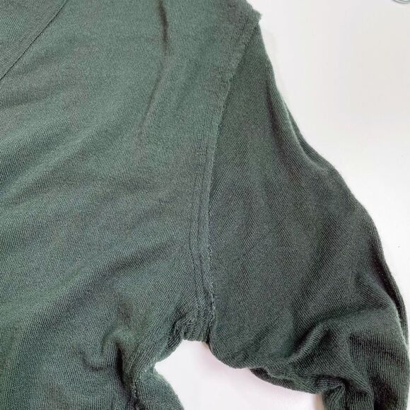 We The Free People Henley Keyhole Open Back Top Long Sleeve Deep Green XS NWOT - Picture 8 of 8